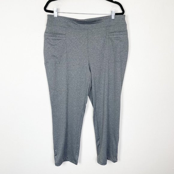 Chico's Pants - Weekends by Chico's Woman's 2/L Gray High Waisted Tapered‎ Leg Stretchy Pants